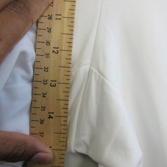 J Jill Slim Leg Cropped Pants Women 2X White Pima Cotton Rayon Casual Beach 338 - Picture 8 of 10